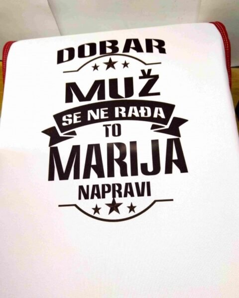 Dobar muž + ime po želji – Kecelja sa štampom
