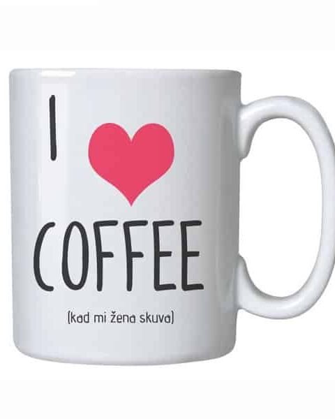 I love coffe – Šolja sa natpisom