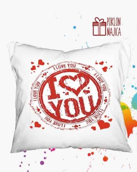 I love you v1 – Ukrasni jastuk sa štampom