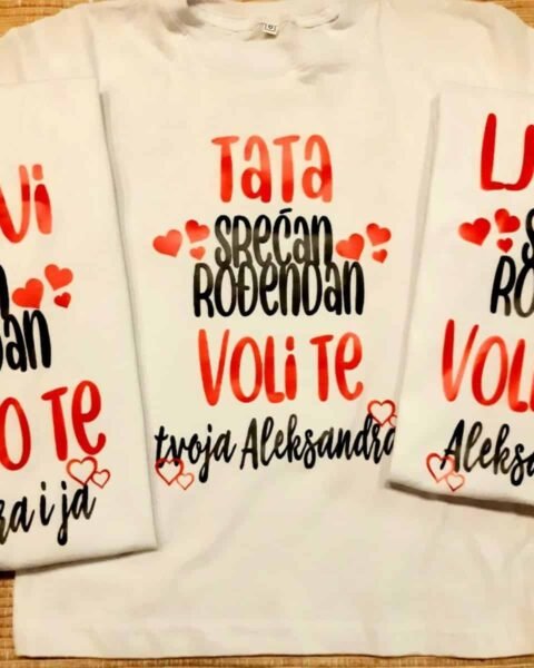 Ljubavi srecan rodjenda ime po zelji – Majica sa štampom
