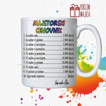 Majstorski cenovnik - solja