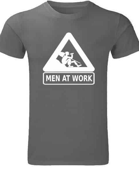 Men at work (crna) – Majica sa štampom