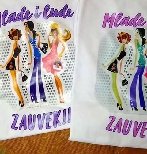 Mlade i lude zauvek – Majica sa štampom