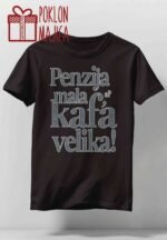 Penzija mala al kafa velika :) – Majica sa štampom – boja: crna