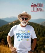 Penzioner pocetnik – Majica sa štampom – boja: bela