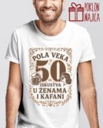 Pola veka iskustva – Majica sa štampom – boja: bela