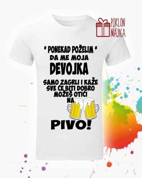 Devojka i pivo – Majica sa štampom