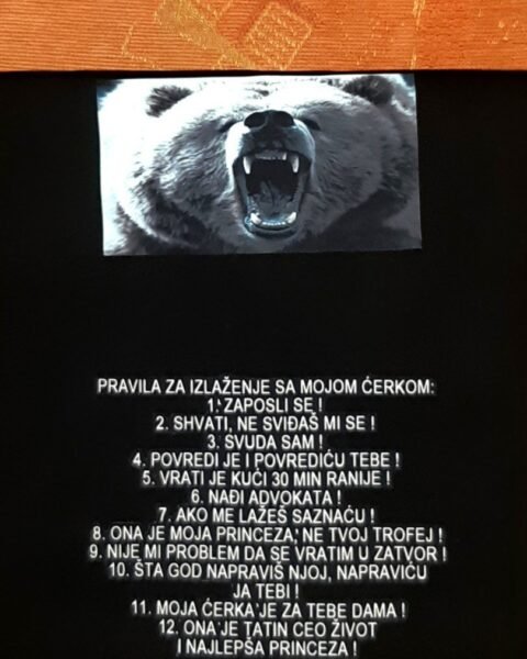 Pravila – cerka decko – Majica sa štampom