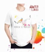 Rodila se + ime po želji – devojcica – Majica sa štampom – boja: bela