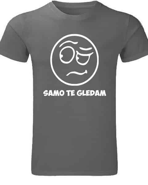 Samo te gledam (crna) – Majica sa štampom