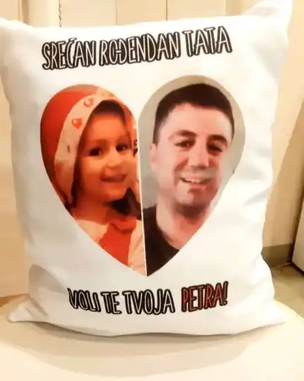 Jastuk srce sa likom po zelji