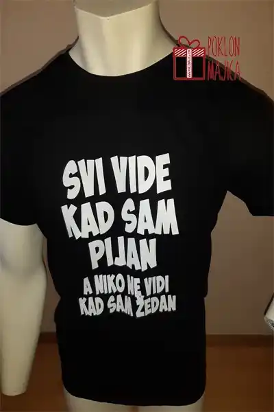 Svi vide kad sam pijan :) – Majica sa štampom