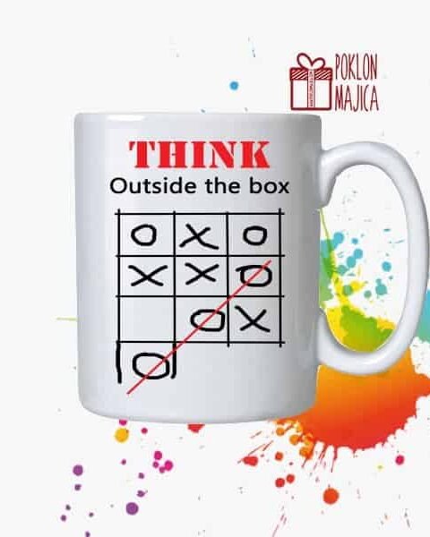 Think outside the box – solja – Šolja sa natpisom