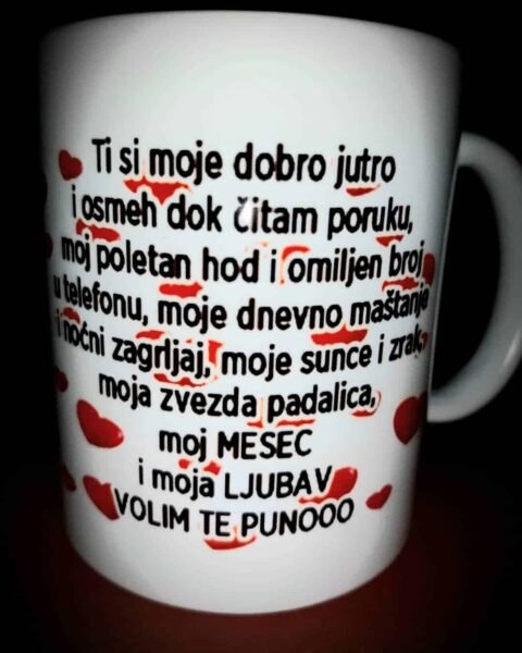 Ti si moje dobro jutro – solja – Šolja sa natpisom