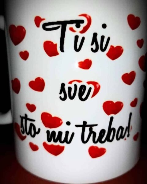 Ti si sve sto mi treba – solja – Šolja sa natpisom