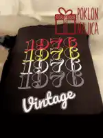 1976 Vintage – Majica sa štampom – boja: crna