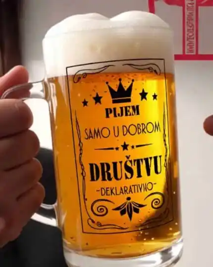 Krigla sa šaljivim natpisom