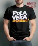 Pola veka originalnosti – Majica sa štampom – boja: crna