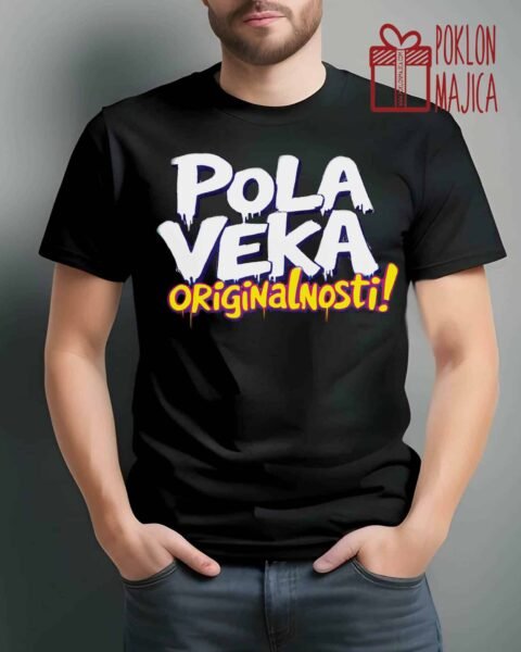 Pola veka originalnosti – Majica sa štampom – boja: crna