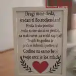 Ram sa tekstom dedi za 80. rodjendan