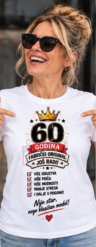 60 godina fabrički original – Majica sa štampom