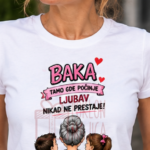 Baka tamo gde počinje druga smena – Majica sa štampom