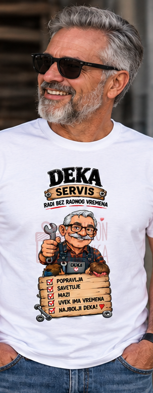 deka servis radi bez radnog vremena Deka servis – Majica sa štampom