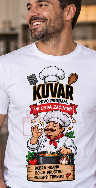 Kuvar – Prvo probam – Majica sa štampom