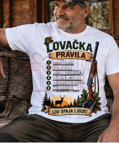 lovacka pravila Lovačka pravila – Majica sa štampom