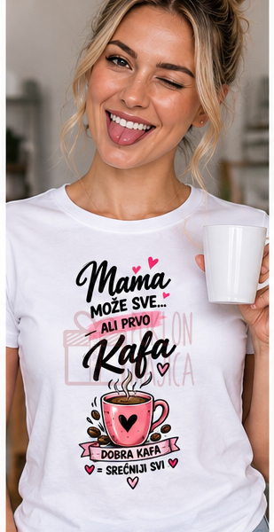 Mama može sve – Majica sa štampom – boja: bela