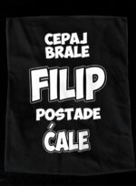 Filip postade cale – Majica sa štampom – boja: crna