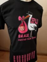 Cepaj brale – Roda i pelceri roza – Majica sa štampom – boja: crna