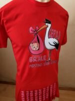 Cepaj brale – Roda i pelceri roza – Majica sa štampom – boja: crvena