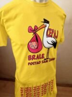 Cepaj brale – Roda i pelceri roza – Majica sa štampom – boja: žuta