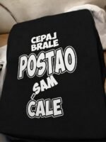 Cepaj brale (neutralna) – Majica sa štampom – boja: crna