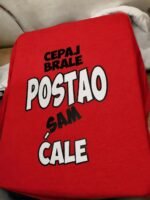 Cepaj brale (neutralna) – Majica sa štampom – boja: crvena