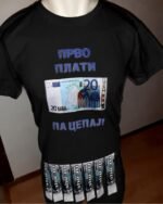 Plati pa cepaj brale sa pelcerima – Majica sa štampom – boja: crna