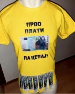 Plati pa cepaj brale sa pelcerima – Majica sa štampom – boja: žuta