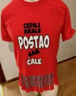 Cepaj brale neutralna sa pelcerima – Majica sa štampom – boja: crvena