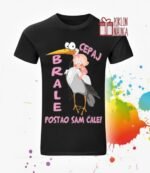 Cepaj brale v12 roza – Majica sa štampom – boja: crna