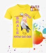 Cepaj brale v12 roza – Majica sa štampom – boja: žuta