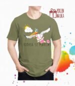 Rodila se + ime po želji – devojcica – Majica sa štampom – boja: zelena