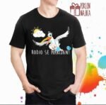 Rodio se + ime po želji – Majica sa štampom – boja: crna