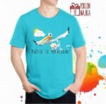 Rodio se + ime po želji – Majica sa štampom – boja: plava