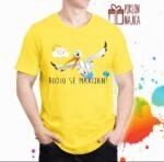Rodio se + ime po želji – Majica sa štampom – boja: žuta