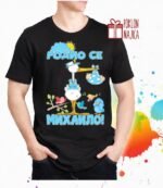Rodio se Mihailo – Majica sa štampom – boja: crna