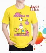 Rodila se Aleksandra – Majica sa štampom – boja: žuta