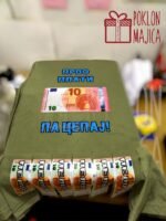 Prvo plati 10e pa cepaj – Majica sa štampom – boja: zelena