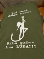 Kad imas dobar mamac – crna – Majica sa štampom – boja: zelena