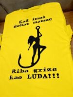 Kad imas dobar mamac – crna – Majica sa štampom – boja: žuta